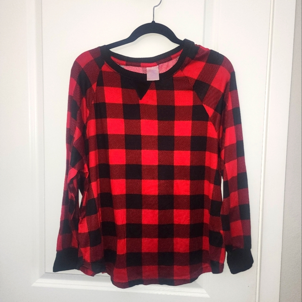 Buffalo Plaid PJ Top